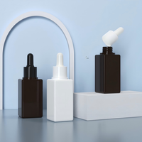 Flacon compte-gouttes en PET à paroi épaisse, logo personnalisé, emballage cosmétique pour sérum, huile essentielle, lotion
