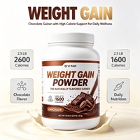 Poudre de prise de poids OEM/ODM saveur chocolat 1600 calories, gain de masse protéiné élevé pour la croissance musculaire et un gain de poids sain, faible MOQ 50 pièces