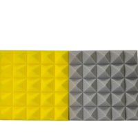 Panneaux acoustiques écologiques de conception pyramidale noire professionnelle Aryan, mousse insonorisante pour bureau, KTV, en polyuréthane moderne