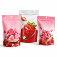 Bolsas de Mylar Reutilizables Coloridas a Prueba de Olores de 3.5G y 7G para Fruta Seca, Fresas y Snacks Congelados con Ventana Transparente e Impresión Digital