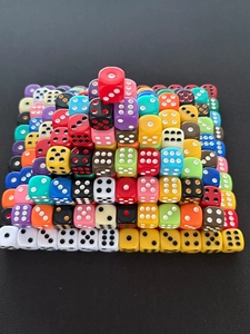 <span class=keywords><strong>Dés</strong></span> <span class=keywords><strong>en</strong></span> acrylique de 16 mm, <span class=keywords><strong>couleur</strong></span> unie, coins arrondis, 6 faces (D6) pour jeux de société, RPG et divertissement - Product Image 3