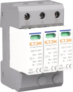 Устройство защиты от перенапряжения ETEK SPD DC 500 в 800 в 1000 в 2 P 20 ~ 40KA, ограничитель низкого напряжения, домашний 2-полюсный стабилизатор напряжения для PV Photovo
