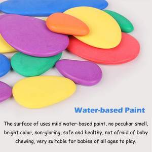 Ensemble de roches de tri en bois colorées jouet éducatif unisexe pierres d'équilibrage blocs empilables pour les enfants - Product Image 5