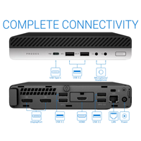 Mini PC de bureau Barebone Tiny ProDesk 600 G5 9e génération, propre, sans rayures, grade A, testé et fonctionnel