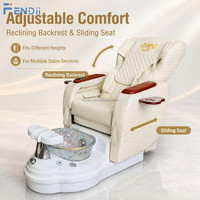 Fauteuil de pédicure électrique professionnel de luxe pour salon de manucure