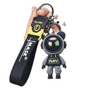 Play Lightning Bear Astronaut Keychain Pendant Cartoon Epoxy Plastic Mobile Phone Charm Car Keychain Ornament - Product Image 5