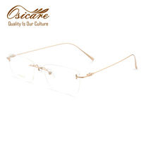 Monturas Ópticas de Alta Calidad para Mujer, 3 Piezas, Diseño de Moda, Stock Disponible, Gafas con Montura de Titanio Puro sin Aro