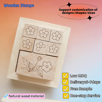 Tampon encreur en bois avec logo, manche en bois, pour loisirs créatifs, scrapbooking et fournitures de fabrication de cartes