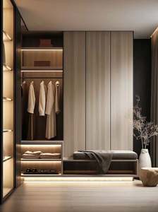 Armario de Madera de Diseño Creativo para el Hogar, Guardarropa Personalizado de Alta Gama para Dormitorio, Comedor, Hospital, Escuela, Estilo Moderno - Product Image 5