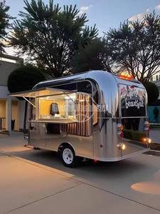 Kiosque mobile de vente de nourriture de rue, camion de vente de glaces, café, gaufres, crêpes, hot-dogs, remorque de restauration pour les entreprises - Product Image 5