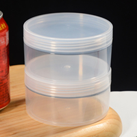 Pot de rangement rond transparent de 300 ml pour slime avec couvercle à vis hermétique, récipient en plastique anti-fuite pour pâte à modeler DIY et pot d'artisanat