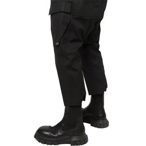Fashion <b>Men</b> Multiple Cargo Pockets Trousers Drop Crotch Drawstring <b>Cropped</b> Leg Track <b>Pants</b> - Product Image 6