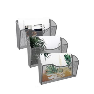 Organisateur de fichiers mural, lot de 3 - Porte-documents de bureau en fer robuste pour montage mural - Organisateur de documents suspendu - Product Image 5