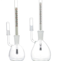 Pycomètre en verre borosilicaté 50 ml à col étroit, résistant aux hautes températures, pour usage en laboratoire