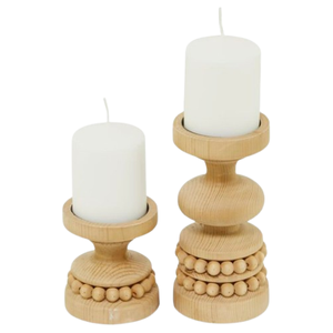 Tabletop Lighting Home Living Room <b>Wood</b> <b>Candlesticks</b> Mango <b>Wood</b> Candle <b>Holders</b> Handcrafted <b>Wood</b> Pillar Candle <b>Holders</b> - Product Image 2