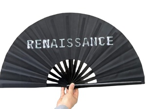 Rave <b>Large</b> Personalized Plastic Black Clack <b>Fans</b> Custom 13INCH - Product Image 2