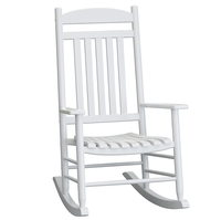 Fauteuils à bascule portables légers en bois massif de style européen moderne STG pour l'extérieur, la villa, le salon, le jardin, la maison, l'hôtel, la cour