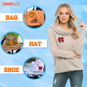 Toppa Termoadesiva Ricamata in Ciniglia Rosa Eco-Friendly con Lettere Stile Retrò per Abbigliamento, Borse e Moda Quotidiana - Product Image 4