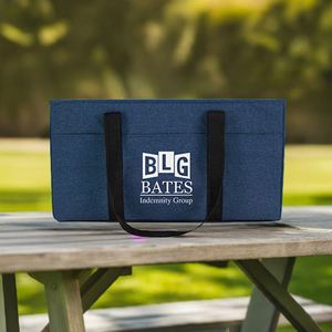 Sac isotherme moderne en polyester recyclé imprimé sérigraphié avec fermeture éclair, imperméable et réutilisable - Product Image 5