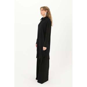 Chemise noire pour femme Puane, tunique avec détails, tissu doux et confortable pour tous les jours et les occasions spéciales - Product Image 2