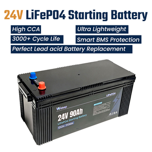 热销24V90Ah 1100CCA启动电池，带智能蓝牙，紧急启动功能，适用于重型卡车和渔船 - Product Image 1