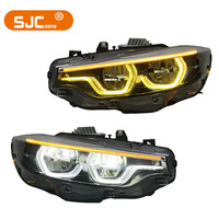 Feux avant SJC Auto Headlights Ikon V2 Style pour BMW F32 F33 F36 F82, feux de jour bicolores laser DRL, installation facile.