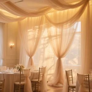 Mesh Table Runner Curtain American Net Lawn Wedding Arch Decoration Tulle Birthday Party <strong>Background</strong> Chiffon Fabric None - Product Image 3