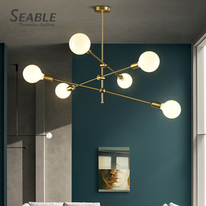 Approvisionnement d'usine de chambre à coucher moderne En Verre 8 Ball Nord <span class=keywords><strong>Europe</strong></span> Lustre Lumière - Product Image 3
