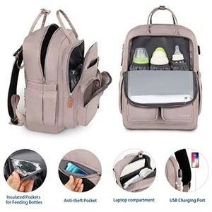กระเป๋าเป้สะพายหลังใส่ผ้าอ้อมเด็ก 5-in-1 รุ่น Magna Travel Back Pack ขนาดใหญ่พิเศษ พร้อมแผ่นรองเปลี่ยนผ้าอ้อม, กระเป๋าใส่ผ้าอ้อม, กระเป๋าใส่จุกนมหลอก, ที่แขวนรถเข็นเด็ก - Product Image 5