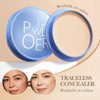 Poudre pressée SADOER Velvet Finish Coverage 16g, 3 teintes Beige Naturel Ivoire Nude pour tous types de peau, OEM, Marque Privée, Faible MOQ