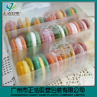 Boîtes d'emballage pour macarons en plastique PET transparent thermoformé personnalisables, matériaux recyclés