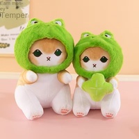 Peluche Chat et Requin Transformable Mignonne avec Remplissage en Coton PP Super Doux Tissu en Peluche Courte - Cadeau Unisexe pour Jeunes