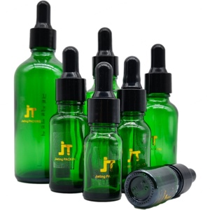 Flacon en verre rond pour huile essentielle, bleu cobalt, vide, 15 ml, 30 ml, 50 ml, emballage cosmétique avec compte-gouttes - Product Image 6