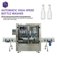 Laveuse de bouteilles entièrement automatique à commande PLC en acier inoxydable 304 robuste pour eau pure, shampoing, gel, aliments et boissons