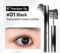 Mascara à pointe incurvée Judydoll, couleur noir brun, longue tenue, imperméable, sans grumeaux, maquillage des cils, cosmétique