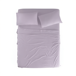 Viasoft Washed <b>Queen</b> <b>Size</b> <b>Sheet</b> Set Lavender Cotton Hypoallergenic Home Bedding - Product Image 1