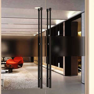 Poignée de <span class=keywords><strong>porte</strong></span> d'entrée principale en bois de luxe minimaliste, poignée de <span class=keywords><strong>porte</strong></span> en verre moderne en acier inoxydable personnalisée pour chambre à coucher - Product Image 4