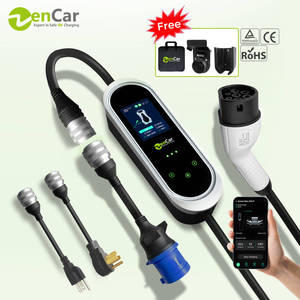 เครื่องชาร์จโมดูลาร์อีโพร15A 40A 32A พร้อมปลั๊กเสียบ Nema10-50 Nema5-<span class=keywords><strong>15</strong></span>ไฟ110V 240V ชนิดที่2 zencar potable evse with APP - Product Image 3