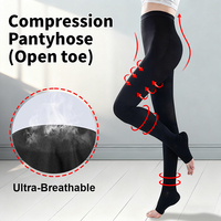 Collants de compression respirants, écologiques et antibactériens en spandex pour femmes, 15-20 mmHg, pour soulager l'œdème et la fatigue