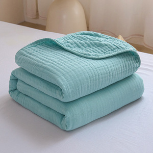 Coperta in Mussola di Cotone a 6 Strati di Alta Qualità, Ultra Morbida e Traspirante, Tinta Unita, per Neonati e Adulti, Tessile per la Casa, Vendita all'Ingrosso - Product Image 4
