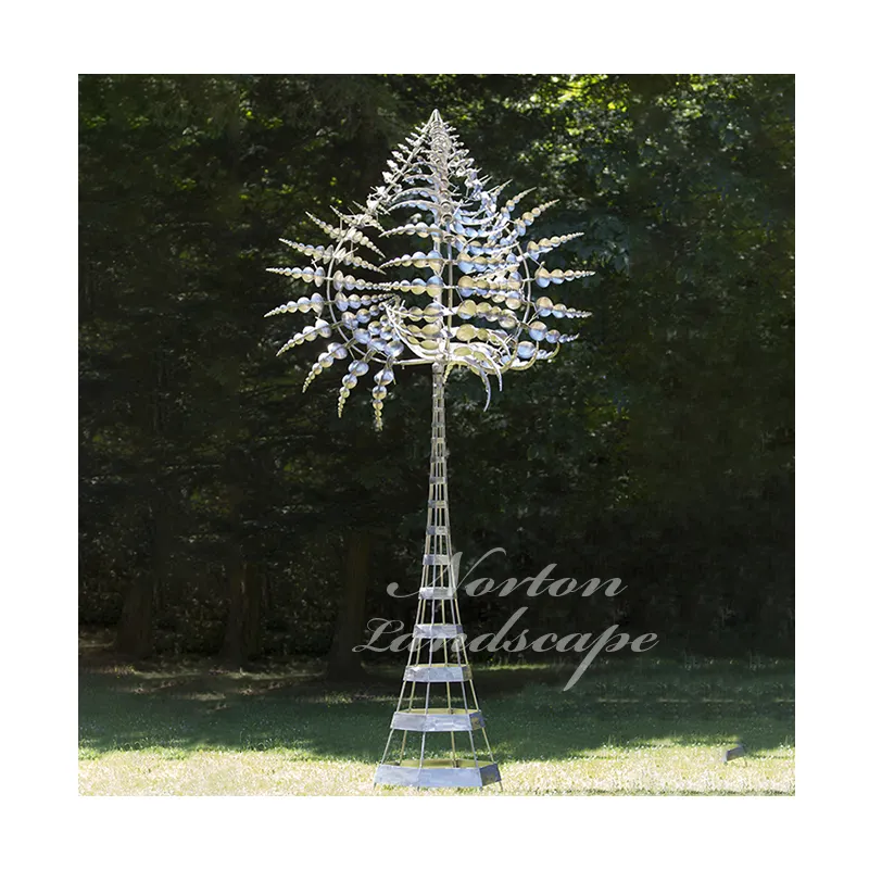 Modern fashion stainless steel kinetic energy sculpture outdoor garden decoration large kinetic wind sculpture stainless steel