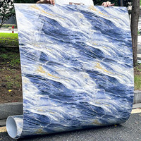 Panneau mural décoratif auto-adhésif en PVC imitation marbre pour intérieur, 120x300cm, Chine