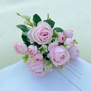Bouquet di Fiori Artificiali all'Ingrosso con 13 Rose, Decorazioni per Casa, Matrimoni, Sale, Ristoranti, Ornamenti e Accessori per Fotografia - Product Image 6