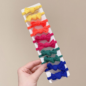 Lot de 10 élastiques à cheveux en nylon couleur bonbon pour bébés filles, accessoires pour cheveux roses, ensemble de nœuds pour enfants - Product Image 5