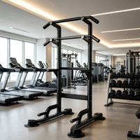 Torre de Ejercicios para Gimnasio en Casa, Estación de Dominadas y Flexiones, Marco de Acero con Agarraderas Múltiples para Entrenamiento de la Parte Superior del Cuerpo