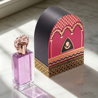 Botol Parfum Mewah dengan Tutup Bentuk Bunga Unik 50ml 100ml Botol Parfum Kaca Kosong Semprot Crimp dengan Kemasan Mewah