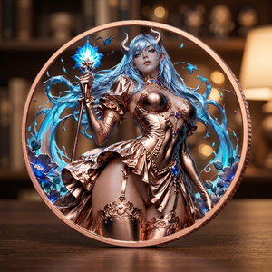 Moneta Gotica Angelo Oscuro da 1oz in Rame Puro .999, Stampa UV, Rilievo Artistico 2D 3D, Token Commemorativo da Collezione - Product Image 2