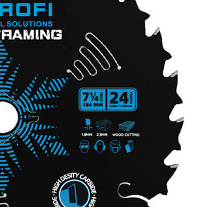 PROFI 184mm 24T Carbide Tip Frame Saw Blade 7 1/4 Circular Saw Blade For Framing Fast Wood Cutting - Product Image 1
