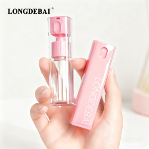 In Stock Custom 10ml 15ml 20ml <b>Empty</b> Pink Black Blue Refillable Square Perfume Plastic <b>Bottle</b> Portable Perfume <b>Spray</b> <b>Bottle</b> - Product Image 1