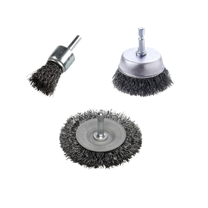 Lot de 3 Brosse métallique industrielle en acier, forme coupelle, courbée, OEM pour le polissage, en promotion - Product Image 1